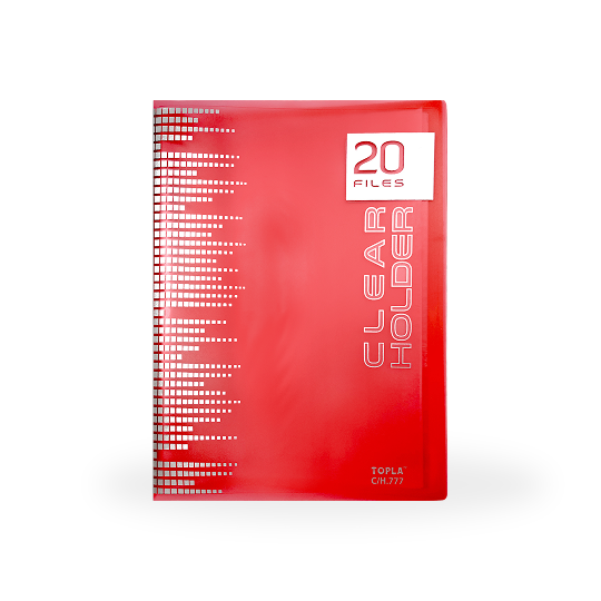 Topla Clear Holder 777 - 20 File - Merah